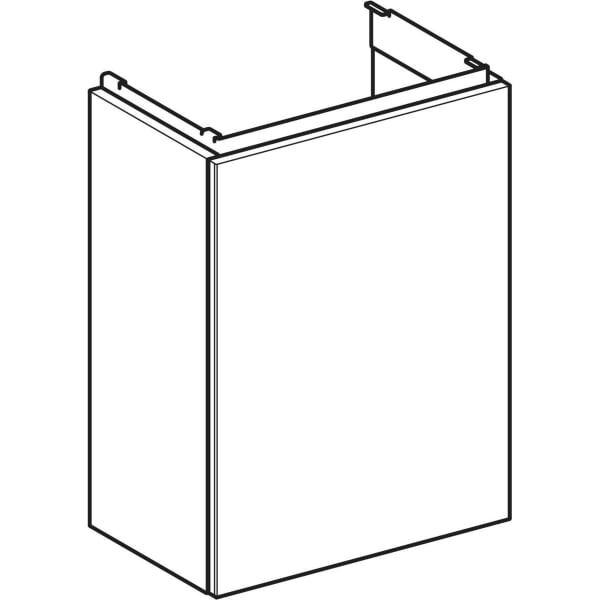 GE Acanto US für HWB B:40cm, m. 1 Tür lava matt/Glas lava