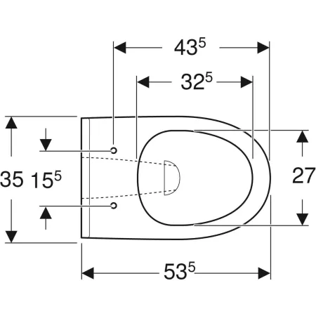 GE Renova Comfort Wand-WC Tiefspüler