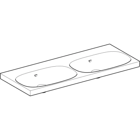 GE Acanto Doppel-WT f. US, 120x48cm einfache Bef., o. Hl., m. Ül., weiß