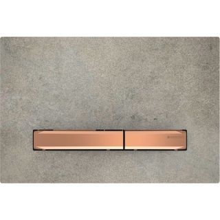 GE Sigma50 BetPl., für 2-Mengen-Spülung Square, Metallfarbe rotgold, Betonoptik