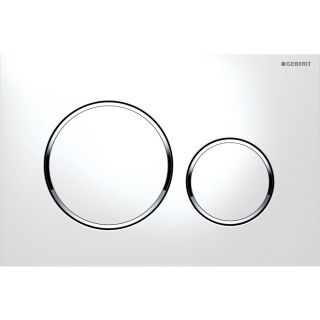 GE Sigma20 BetPl., für 2-Mengen-Spülung Round, weiß / hochglanz verchromt