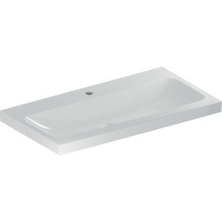 GE iCon Light Waschtisch 90x48cm mit Hahnloch, ohne Überlauf, weiß
