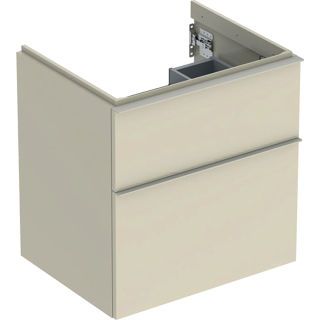 GE iCon Unterschrank für WT, 2 Schubl. 59,2x61,5x47,6cm, sandgrau