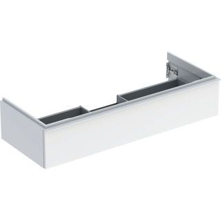 GE iCon Unterschrank für WT, 1 Schubl. 118,4x24,7x47,6cm, weiß hgl/Gr.weiß matt