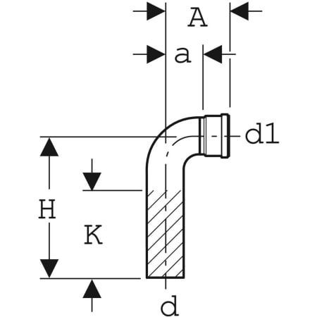 GE Ablauf-Anschlussbogen