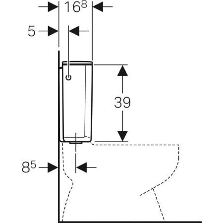 GE Aufputzspülkasten AP128
