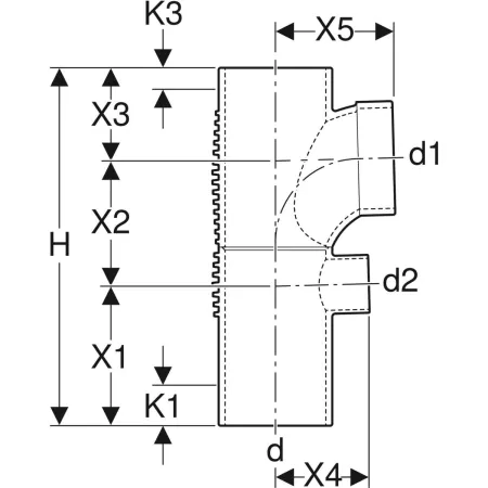 GE Silent-db20 Kombibogenabzweig