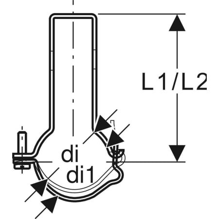 GE Pluvia Rohrschelle verstellbar d160/168