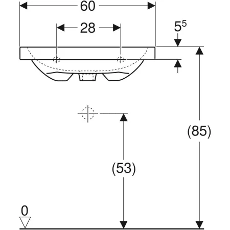 GE iCon Light Aufsatzwaschtisch