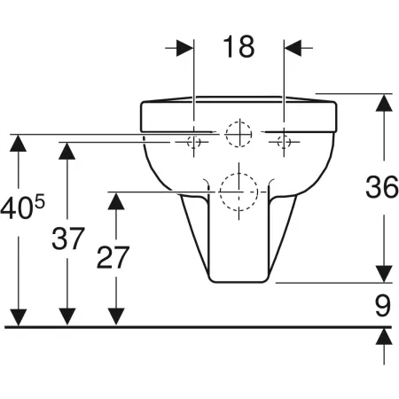 GE Renova Comfort Square Wand-WC Flachspüler