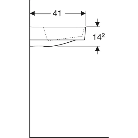GE ONE AS-WT eckig, 50x41cm, CleanDrain o. Hl., o. Ül., weiß, KeraTect/weiß glzd