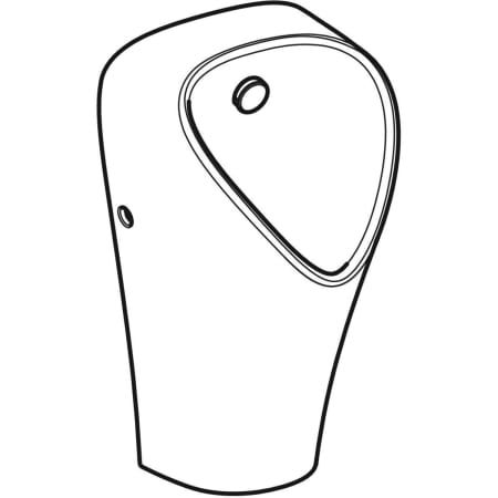 GE Narva Urinal Zul. hi., Abg. hi., weiß, KeraTect