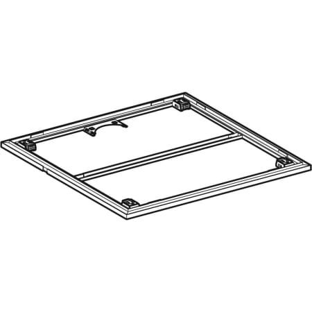 GE Installationsrahmen für Setaplano DFl bis 100cm, für 4 Füße, 90x90cm