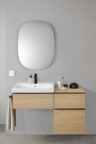 GE Option Oval Lichtspiegel, ind. Bel. 60x80x3,1cm