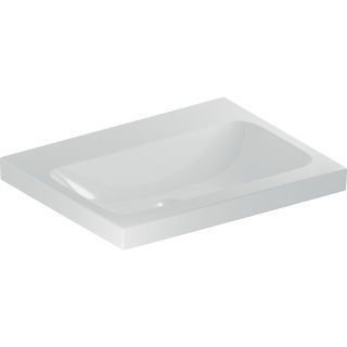 GE iCon Light Aufsatzwaschtisch 60x48cm ohne Hahnloch, ohne Überlauf, weiß