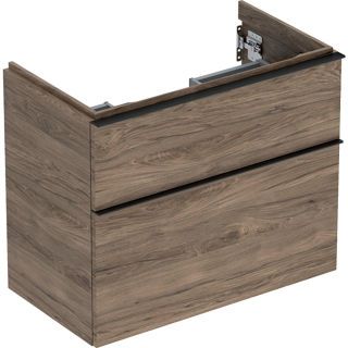 GE iCon Unterschrank f. WT, verk. Ausld. 74x61,5x41,6cm, Nussbaum hi./Gr. Lava
