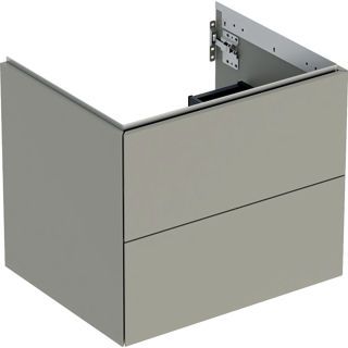 GE ONE Unterschrank für WT/-Platte 2 Schubl., 59,2x50,4x47cm, greige matt