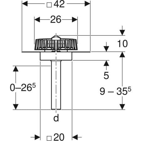 GE Pluvia Dachwassereinlauf mit Anschlussblech