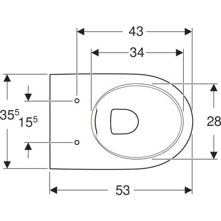 GE Renova Comfort Wand-WC Tiefspüler