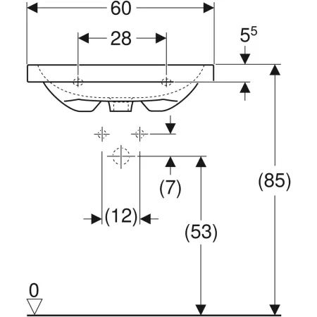 GE iCon Light Aufsatzwaschtisch