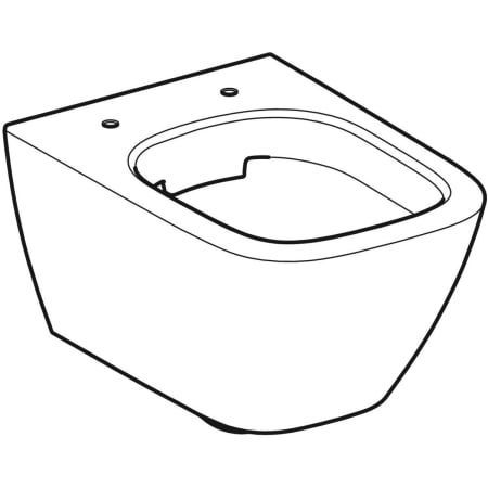 GE Smyle Square WWC Tiefspüler Rimfree, Ausld. 49cm, weiß, KeraTect