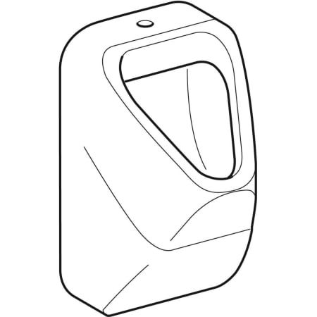 GE Alivio Urinal, Zulauf von oben Abgang nach hinten oder unten, weiß