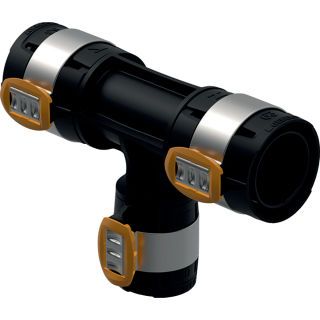 GE FlowFit T-Stück reduziert PPSU d75-50-75