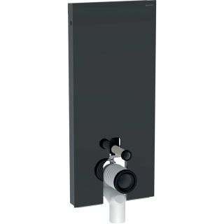 GE Monolith Sanitärmodul für Stand-WC 114cm, Glas lava, Aluminium schwarzchrom