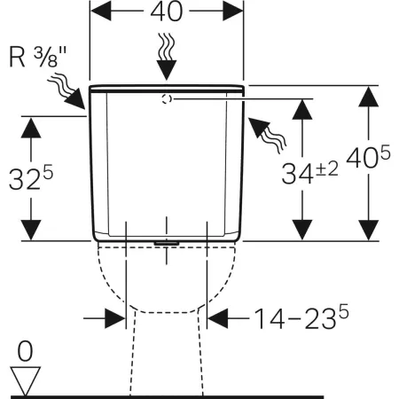 GE Aufputzspülkasten AP128
