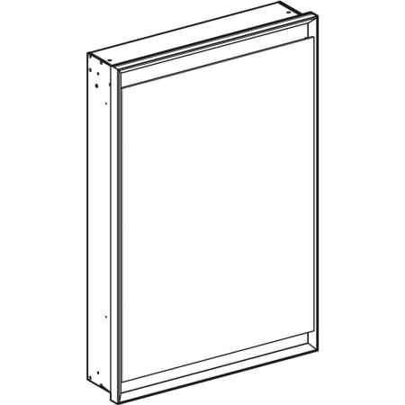 GE ONE Spiegelschrank mit ComfortLight 1 Tür li, UP-Mont., 60x90x15cm, weiß