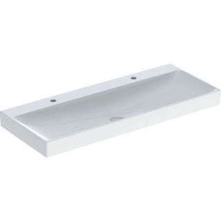 GE ONE Waschtisch 120x48 cm 2 Hl., o. Ül., weiß, KeraTect