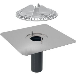 GE Pluvia Dachwassereinl. m.Anschl.Blech Laubfang aus Aluminiumguss, 25l/s