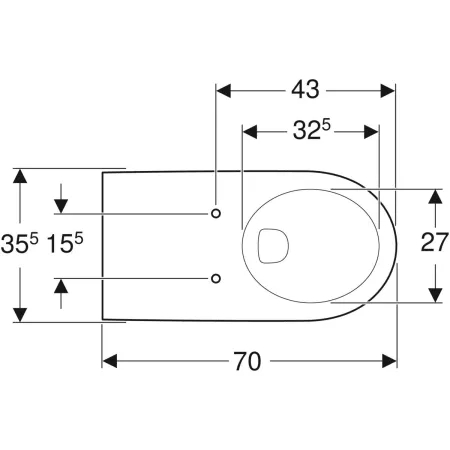 GE Renova Comfort Wand-WC Tiefspüler