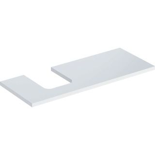 GE ONE WT-Pl. Aus li für AWT Schalenform 120x3x47cm, weiß hgl.
