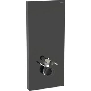 GE Monolith Plus Sanitärmodul f. WWC 114cm, Glas schwarz / alu. schwarzchrom