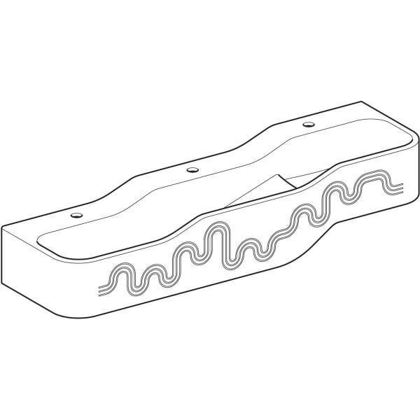 GE Bambini Spiel/Waschlandschaft B:140cm 3 Waschpl., tieferes B li, 3 Hl., grün