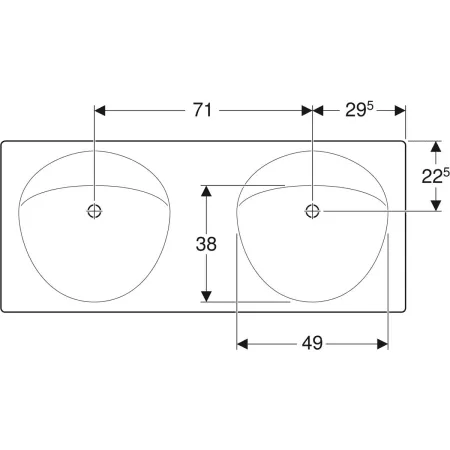 GE Preciosa Doppel-Waschtisch
