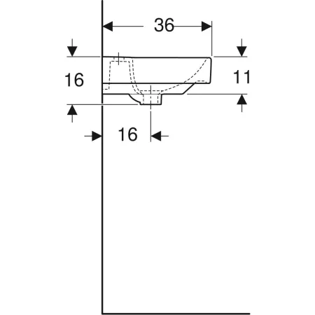 GE Smyle Square Handwaschbecken