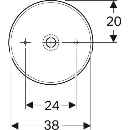 GE VariForm Aufsatzwaschtisch, rund d: 40cm, o. Hl, o. Ül., weiß, KeraTect