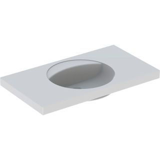 GE Preciosa Waschtisch mit Ablagefläche 100x55cm, o. Hl., o. Ül., weiß