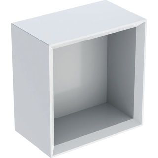 GE Wandbox quadratisch 22,5x23,3x13,2cm, weiß hochglanz
