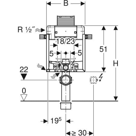 GE Kombifix Element für Wand-WC