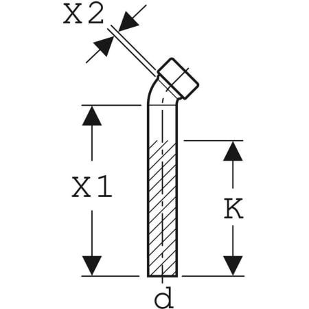 GE Ablauf-Anschlussbogen