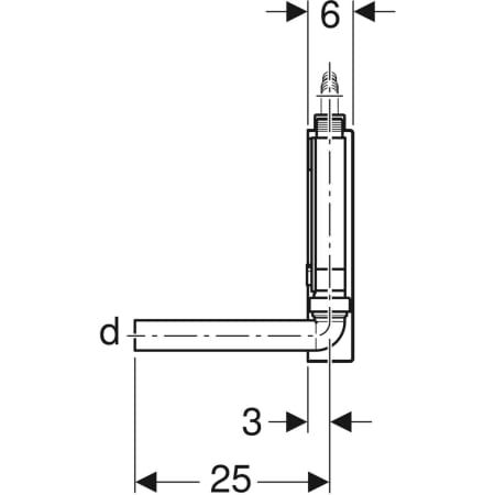 GE Aufputzsiphon für Geräte