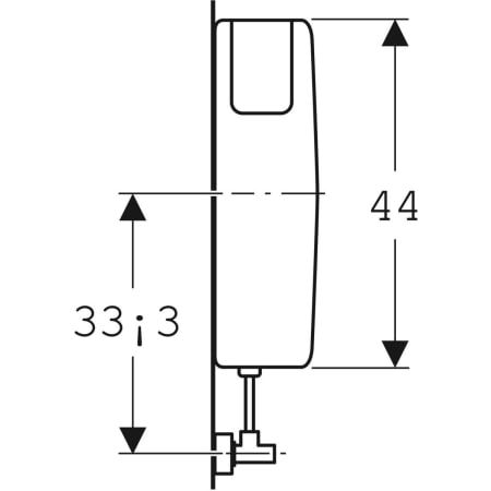 GE AP127 AP-Spülkasten, Spül-Stopp-Sp tiefh. WA li/mi/re, bahamabeige