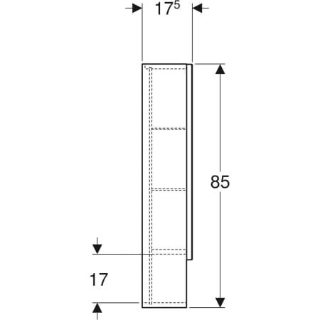 GE Renova Plan Spiegelschrank, 2 Türen 60x85x17,5 cm, weiß