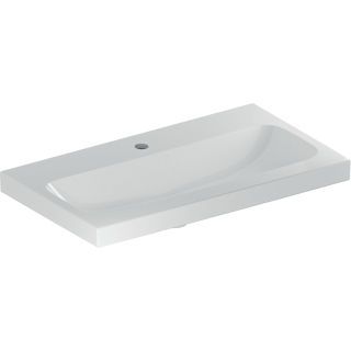 GE iCon Light WT 75x42cm, verk. Ausld. mit Hahnloch, ohne Überlauf, weiß