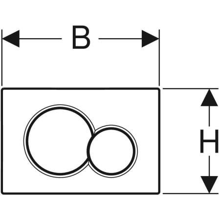 GE Sigma01 BetPl., für 2-Mengen-Spülung Round, edelmessing galvanisiert