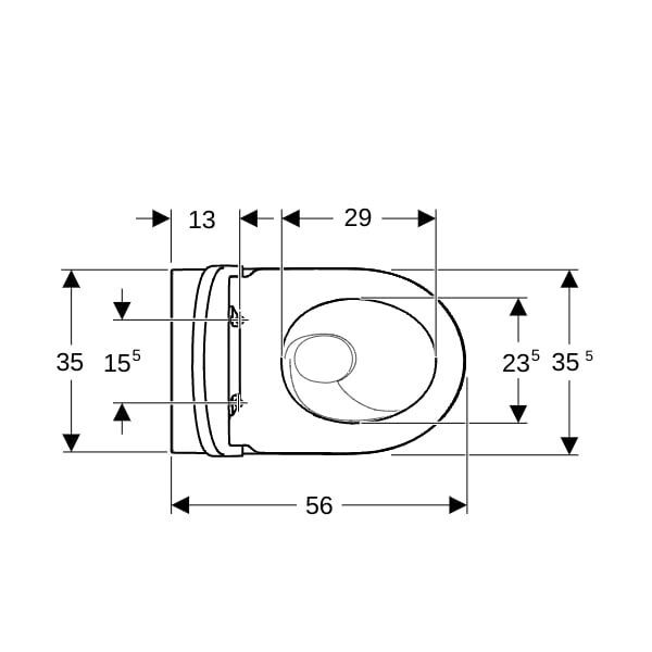 GE iCon Set SWC, Tiefsp., wandbündig geschl.,TurboFlush, WC-Sitz T:56cm, weiß