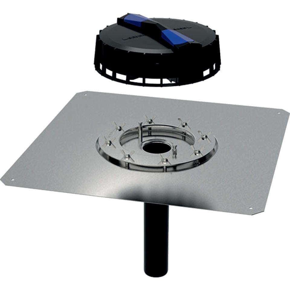 GE Pluvia Dachwassereinlauf mit Anschlussblech